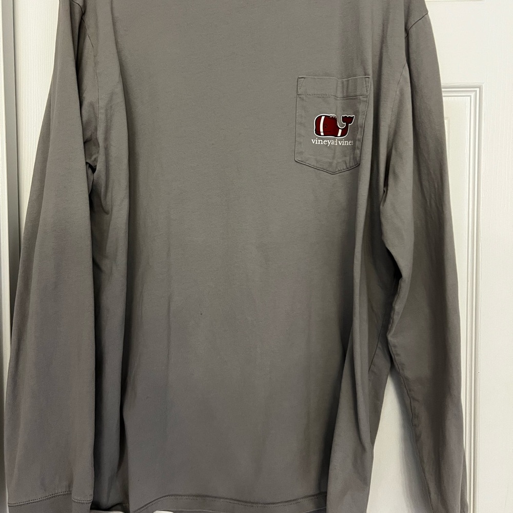 Vineyard Vines Charcoal Long Sleeve Men's Tee
